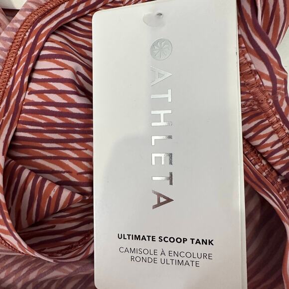 Athleta Ultimate Scoop Tank Top SZ 1X Activated Mauve Pullover Racerback Stretch - Picture 8 of 10